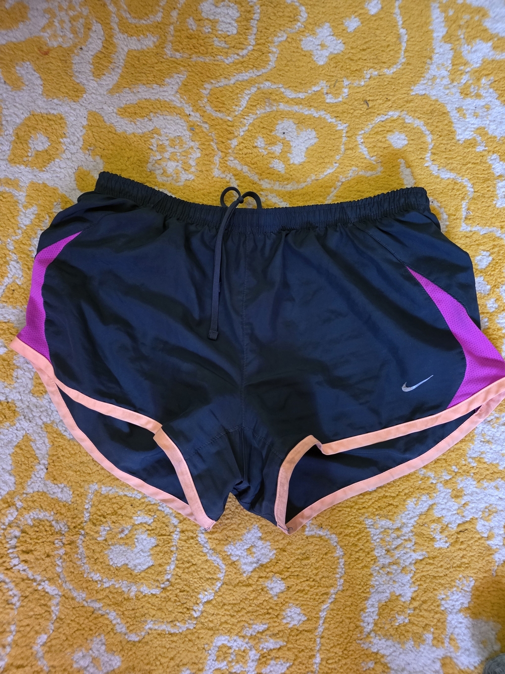 Nike Women’s Black Running Shorts with Pink Accent